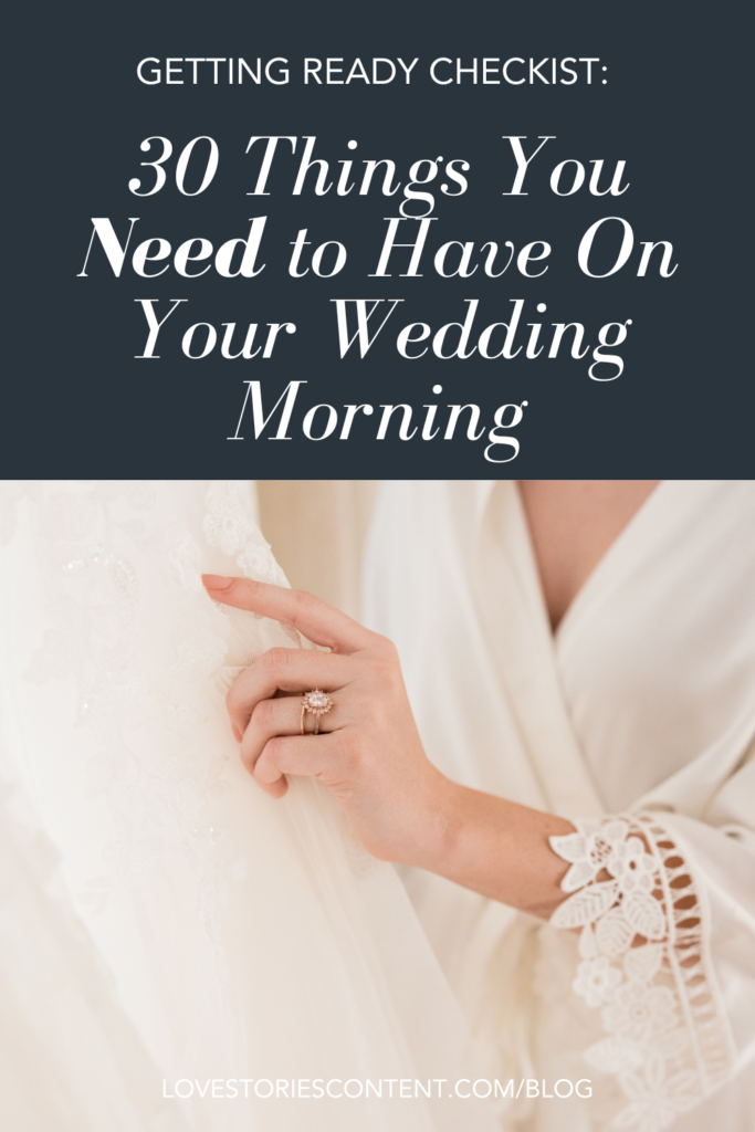 30 things you need to have in your bridal suite on your wedding day