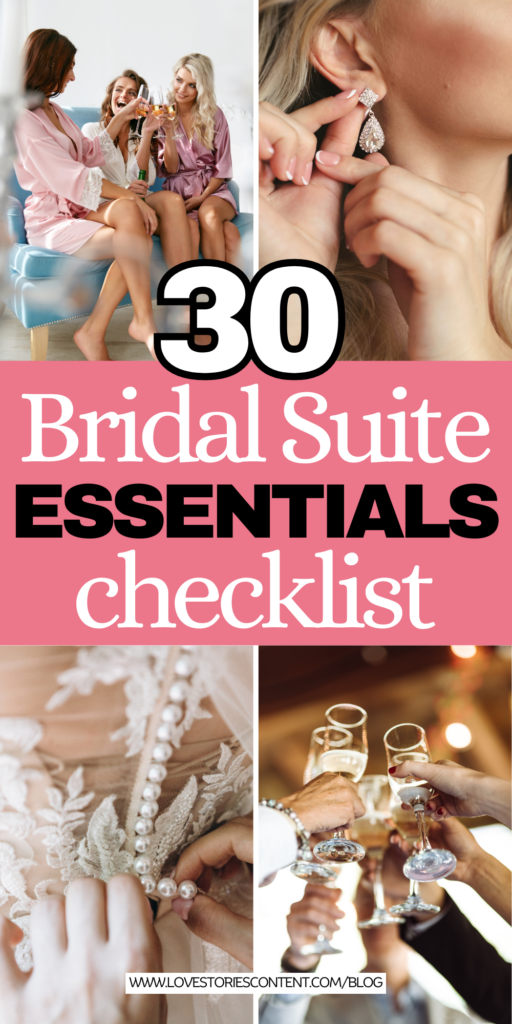 bridal suite checklist emergency kit