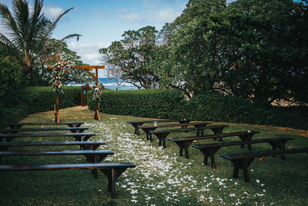 DIY garden wedding to save money