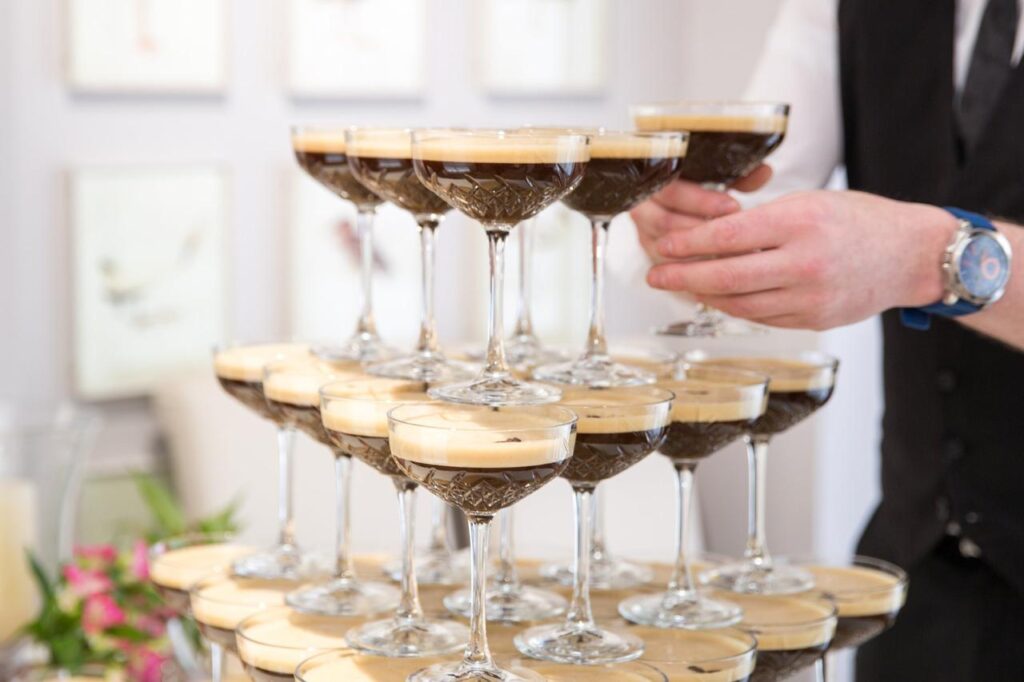 espresso martini tower wedding