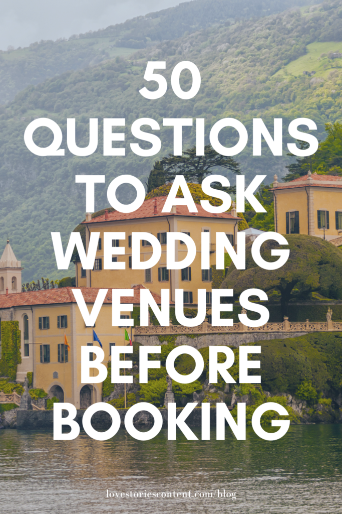 50 wedding venues questions