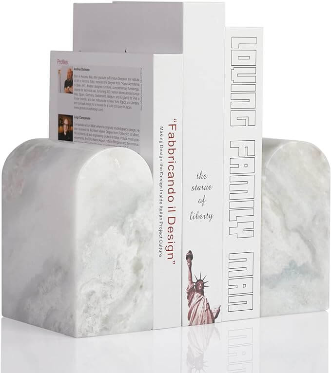 gift ideas for book lovers book end marble