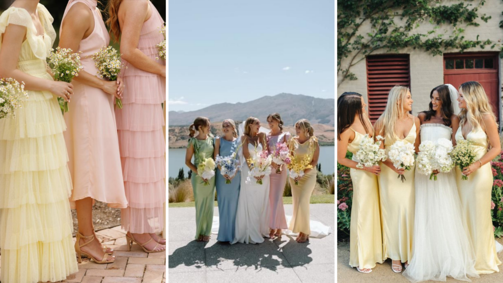hawaii beach bridemaid dress ideas - pastels