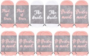 pink bridesmaid sock set