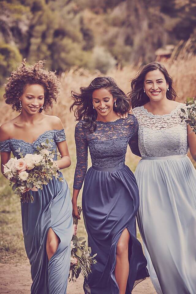 lace fabric bridesmaid dress