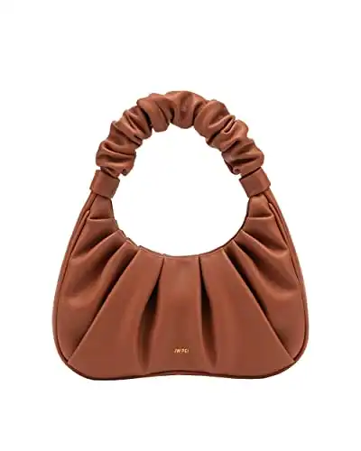 JW PEI Women's Gabbi Ruched Hobo Handbag (Dark Brown)