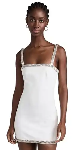 Retrofête Women's Regina Dress, White/Silver, L