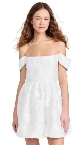 Amanda Uprichard Women's Valentina Dress in Jacquard, White, L