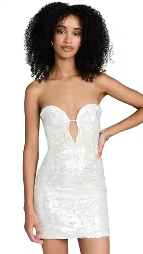 Bardot Women's Jinxa Sequin Mini Dress, Nude Sequin, White, Metallic, 10