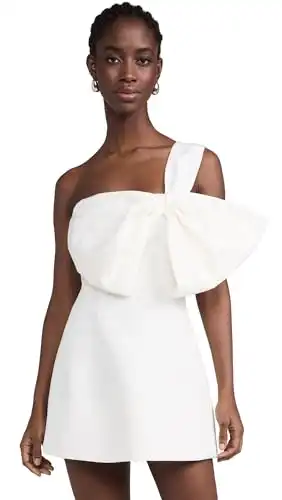 Bardot Women's Bella Bow Mini Dress, Orchid Wht, White, 8