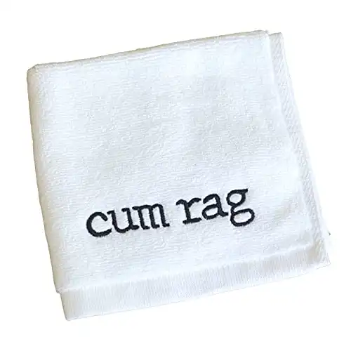 Embroidered Cum Rag Towel - Naughty Adult Humor Gift for Bachelorette and Bachelor Parties