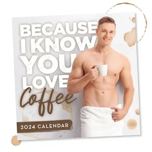 Funny Gifts for Women - 2024 Wall Calendar - 12"x12" 12 Month Wall Calendar Coffee Themed Gifts for Her - Cute Coffee Calendar - Coffee Lovers Gifts Ideas Office Gag Gifts - Coworker Gifts f...