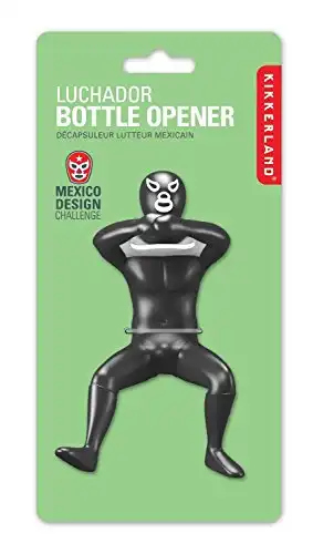 Kikkerland Luchador Bottle Opener, Colors may vary and Styles