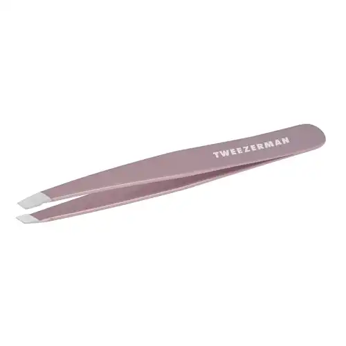 Tweezerman Exclusive Purple Wisteria Slant Tweezer - Hair Removal Tweezers, Stainless Steel