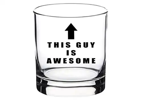 Rogue River Tactical Funny This Guy is Awesome Old Fashioned Whiskey Glass Drinking Cup Gift For Him Men Dad Grandpa