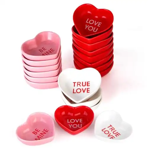 Valentine's Day Heart Shaped Ceramic Bowls