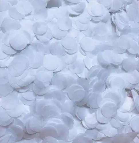 White Confetti Paper 15mm Biodegradable Paper Confetti Circles for Table Wedding Birthday Party Decoration 5000 pcs
