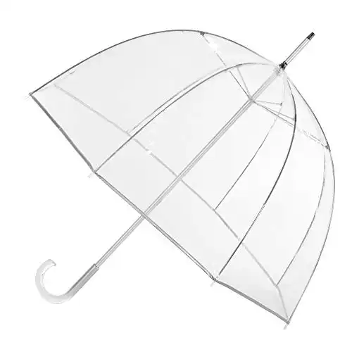 totes Adults and Kid's Clear Bubble Umbrella with Dome Canopy, Lightweight Design, Wind and Rain Protection, Adults-51