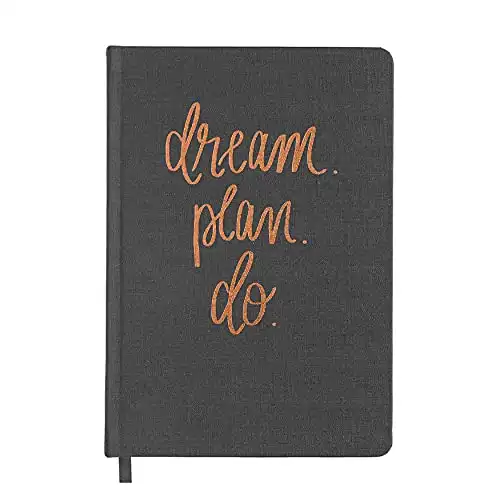 Sweet Water Decor Dream Plan Do Grey and Rose Gold Journal Notebook Motivational Notebooks Motivation Notebook Inspiration Gift Boss Gift Inspirational Hardcover Journal Personal Diary Gifts