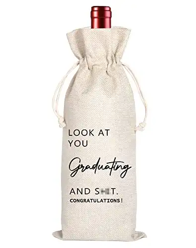 Maydvdv Graduation Gift|Graduation Wine Bag|Funny Graduation Gift|Graduation Wine Bag Gift|Gift for Her|Gift for Him|Congrats Grad|Graduation Party Favors|Class of 2024(11MA12)