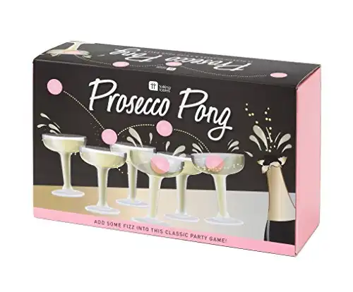 Talking Tables Prosecco Adult Drinking Includes Ping Pong Balls | Games for Bachelorette Party, Girls Night, Birthday, Bridal Shower, NYE, Cham, 12 Glasses