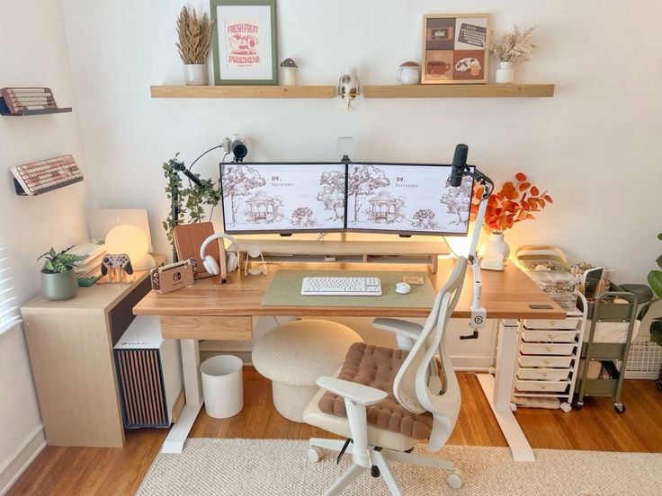 cozy workspace bedroom decoration