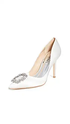 Badgley Mischka Women's Cher Pump, Soft White, 8