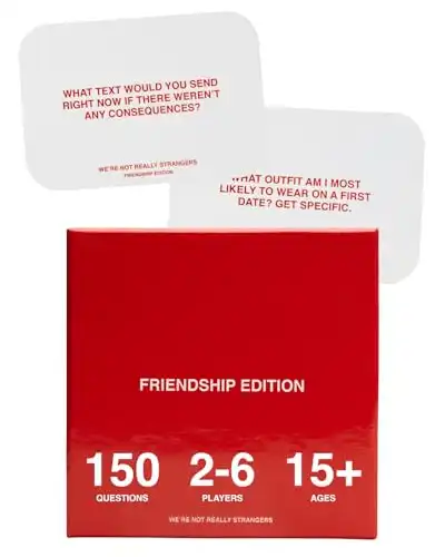 WE'RE NOT REALLY STRANGERS Friendship Edition Card Game - 150 Conversation Cards for Adults,Teens,Couples & Strangers - Fun Family Party Card Game for Game Night or Date Night,Ages 15+,2-6 Pl...