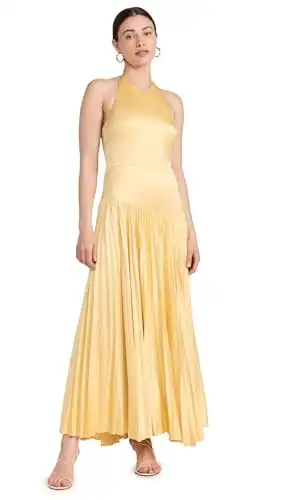 Alexis Women's Saab Dress, Light Yellow, L