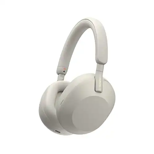 Sony WH-1000XM5 The Best Wireless Noise Canceling Headphones with Auto Noise Canceling Optimizer, Crystal Clear Hands-Free Calling, and Alexa Voice Control, Silver