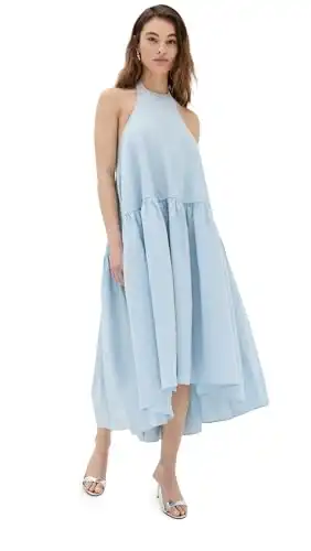 Azeeza Women's Winston Midi Dress, Light Denim, Blue, M