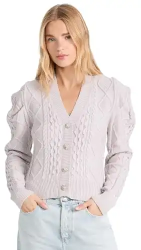 En Saison Women's Malena Cardigan, Light Grey, XS