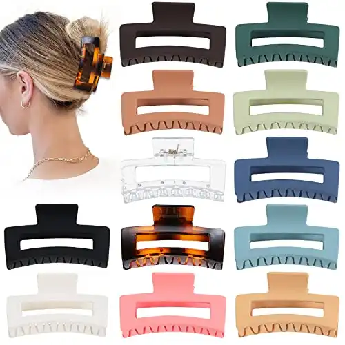 Medium Hair Claw Clips 12 Pack