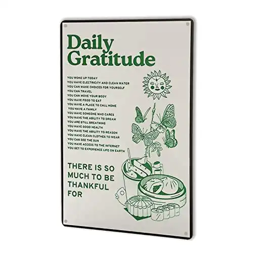 Aesthetic Wall Decor Daily Gratitude Inspirational